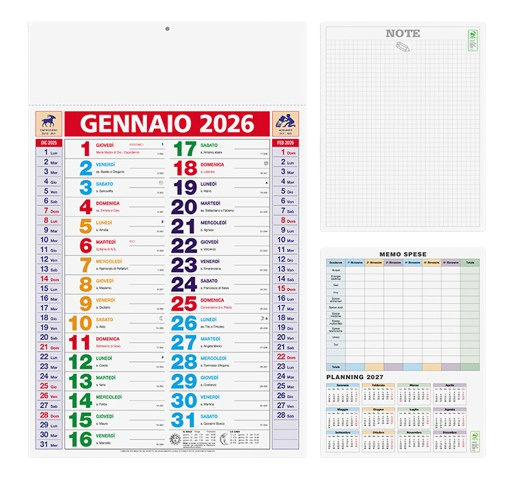 Calendario Classico Multicolor