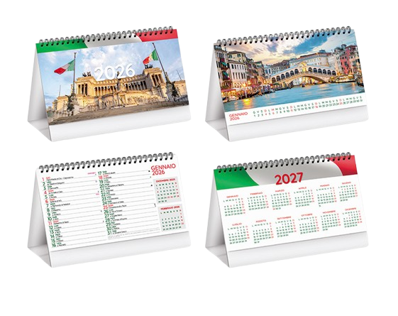 Calendario da Tavolo Illustrato Città d'Italia