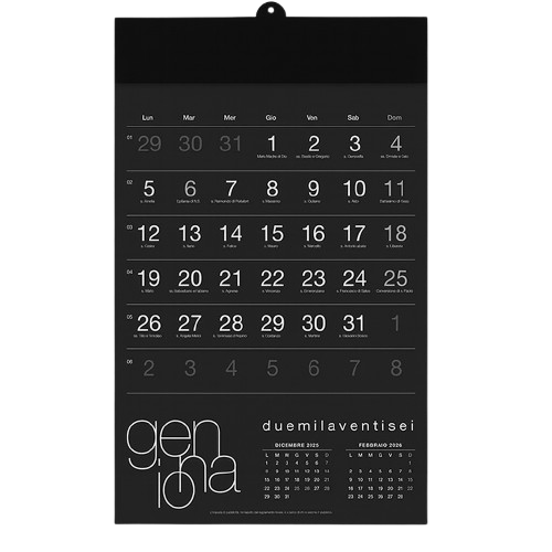 Calendario Moderno Black