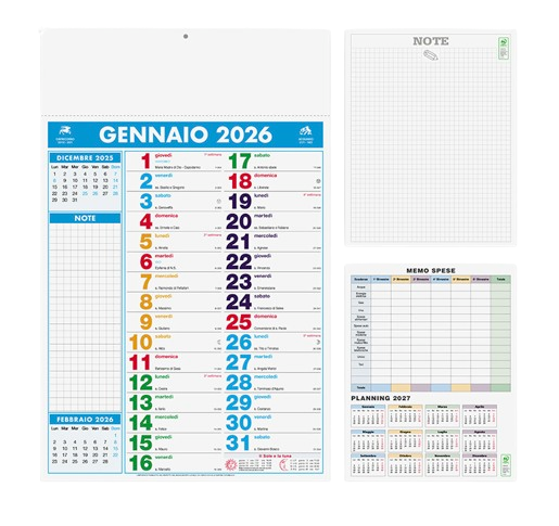 Calendario Multicolors Notes