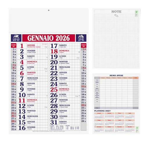 Calendario Quadrettato