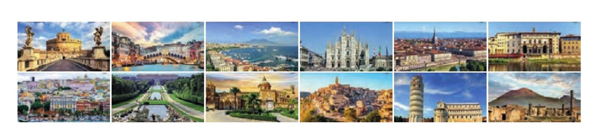 Le 12 immagini mensili del calendario illustrato Città d'Italia 2027 (PA116)